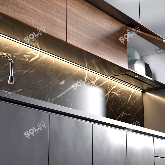 Modern Kitchen Set - 2015 Design 3D model image 3