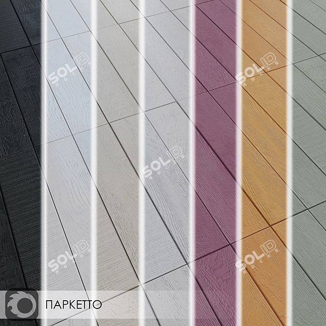  Milano Parquetto Ceramic Tiles 9.9x40.2 3D model image 2