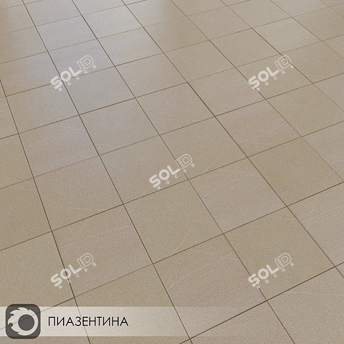 Piasentina Beige: 30x30 Matte Ceramic Tiles 3D model image 4