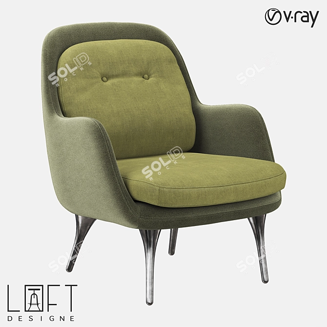 LoftDesigne Armchair 2442: Sleek Modern Design 3D model image 1