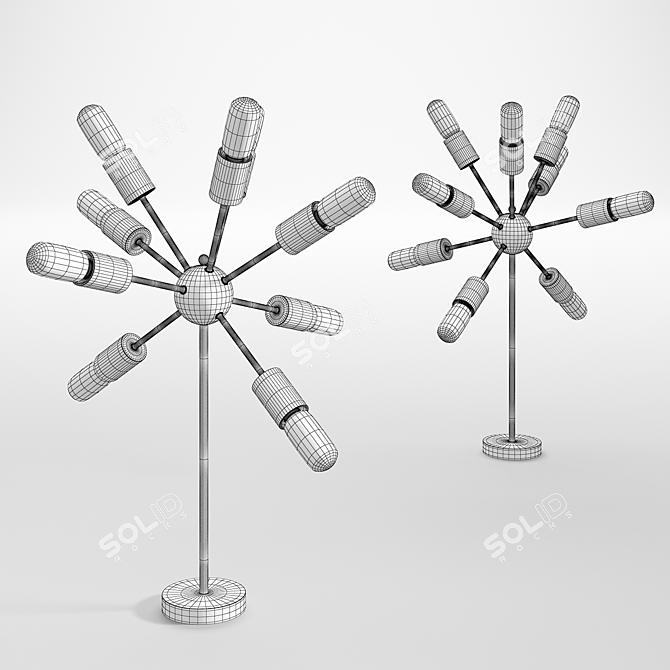 Sputnik Table: Sleek Industrial Design 3D model image 2