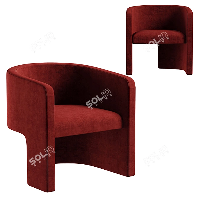 Elegant Martinique Chair - Timeless Design 3D model image 1
