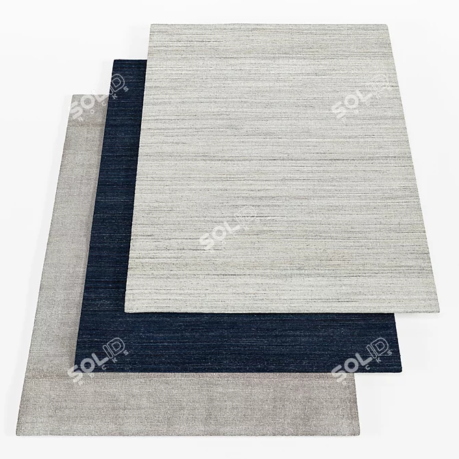 Modern Beige Beecher Rug 3D model image 1