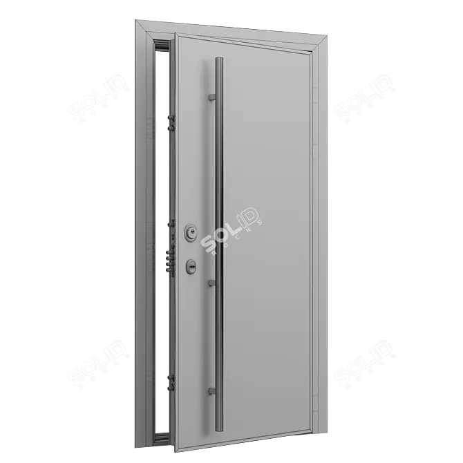 Aviation Comfort: Domani Solid Entry Door & Panels 3D model image 3