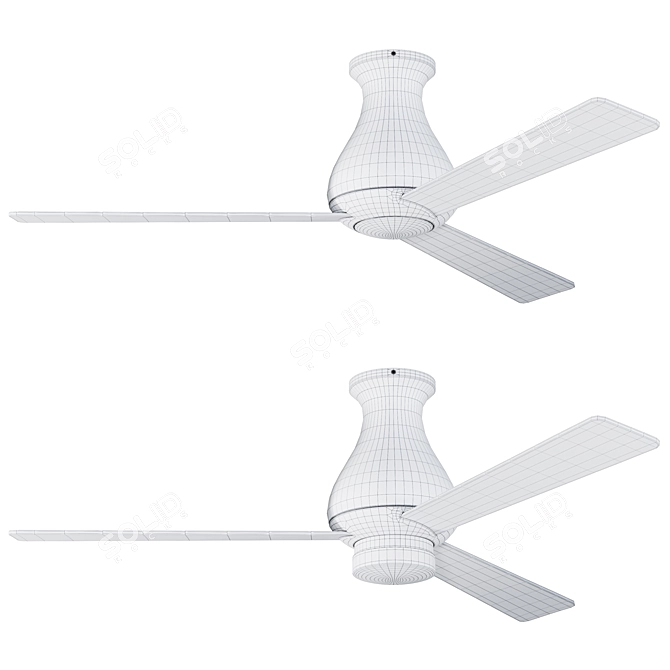 Altus Flush Mount Ceiling Fan | Sleek and Stylish 3D model image 5