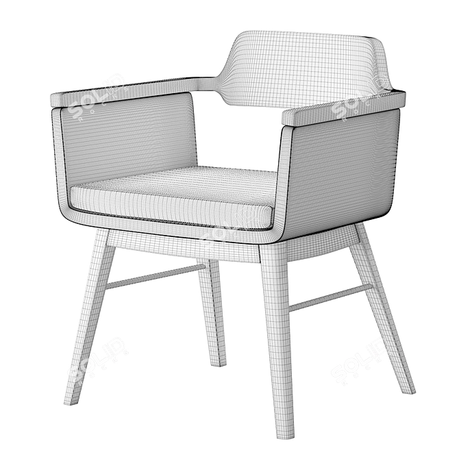 Modern Morgan Rio Meeting Chair 3D model image 3