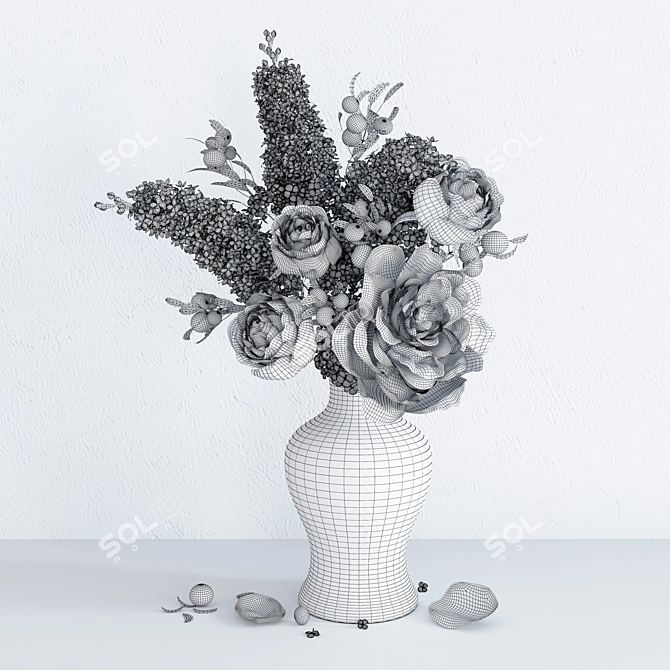 Spring Blossom Bouquet 3D model image 8