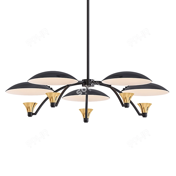 Elegant Caswell Chandelier: Timeless Lighting Delight 3D model image 1