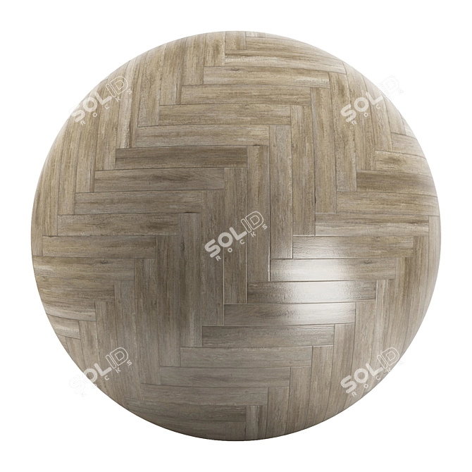 Premium Parquet Flooring: Standard & Herringbone Patterns 3D model image 2