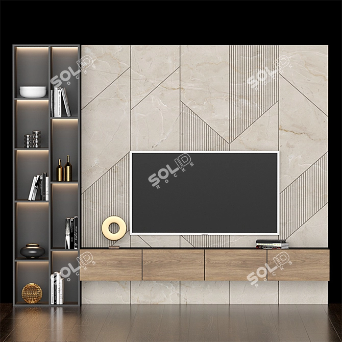 Sleek TV Stand for Modern Interiors 3D model image 1