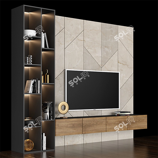 Sleek TV Stand for Modern Interiors 3D model image 2