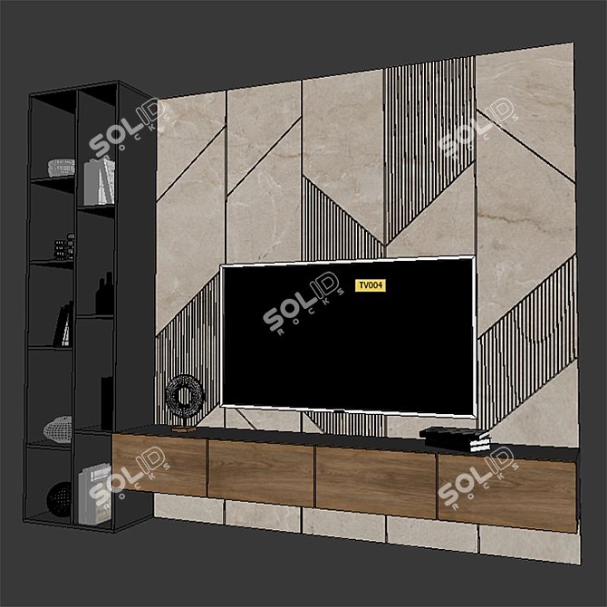 Sleek TV Stand for Modern Interiors 3D model image 3