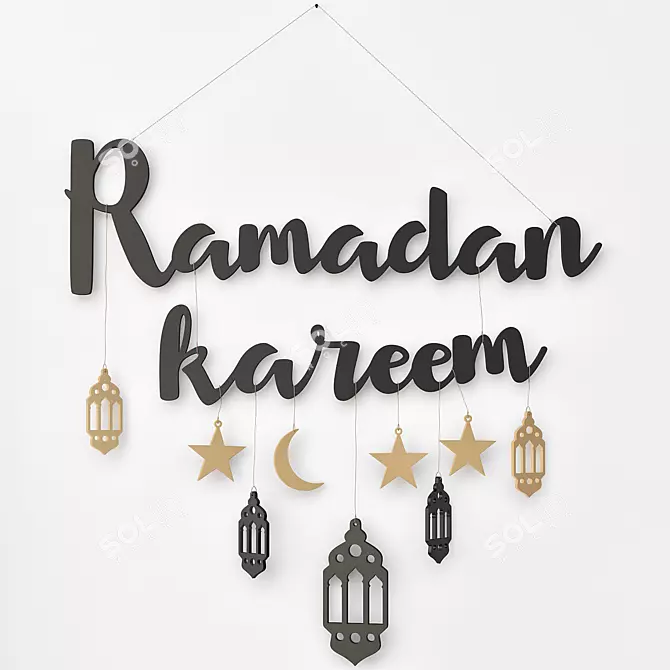 Elegant Ramadan Décor: Stunning 3D Designs 3D model image 1