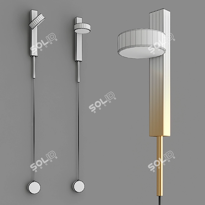 Elegant Wall Lamp: Illuminate your space 3D model image 3