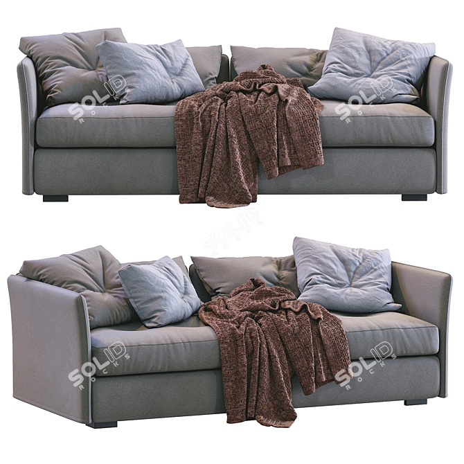 Modern 7-Piece Sofa Set 3D model image 1