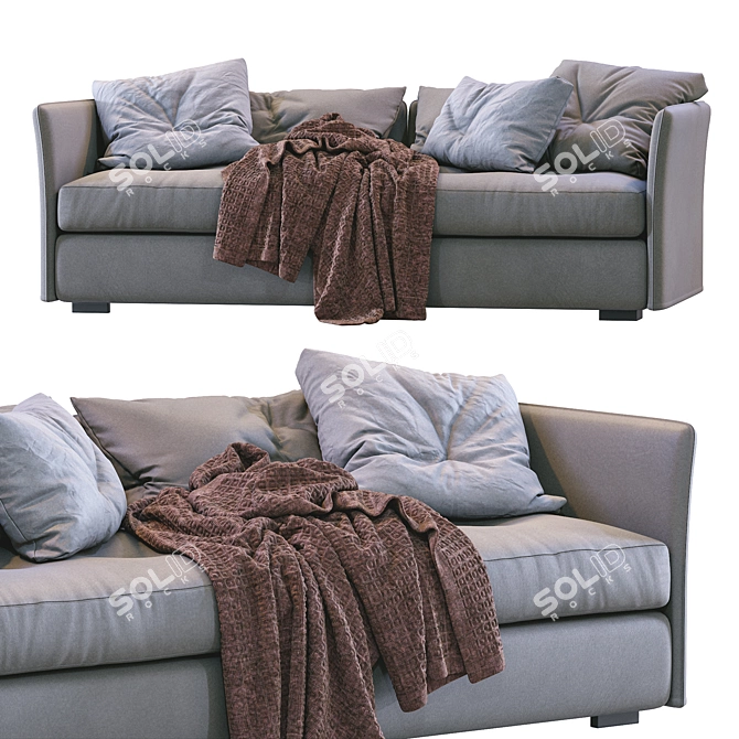 Modern 7-Piece Sofa Set 3D model image 4
