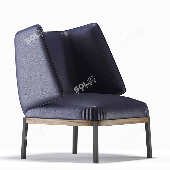 Cozy Comfort: Hug High Armchair 3D model image 5