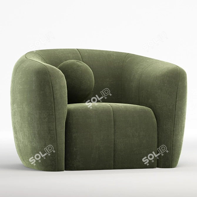 Elegant B&B Italia Armchair: Timeless Comfort 3D model image 1