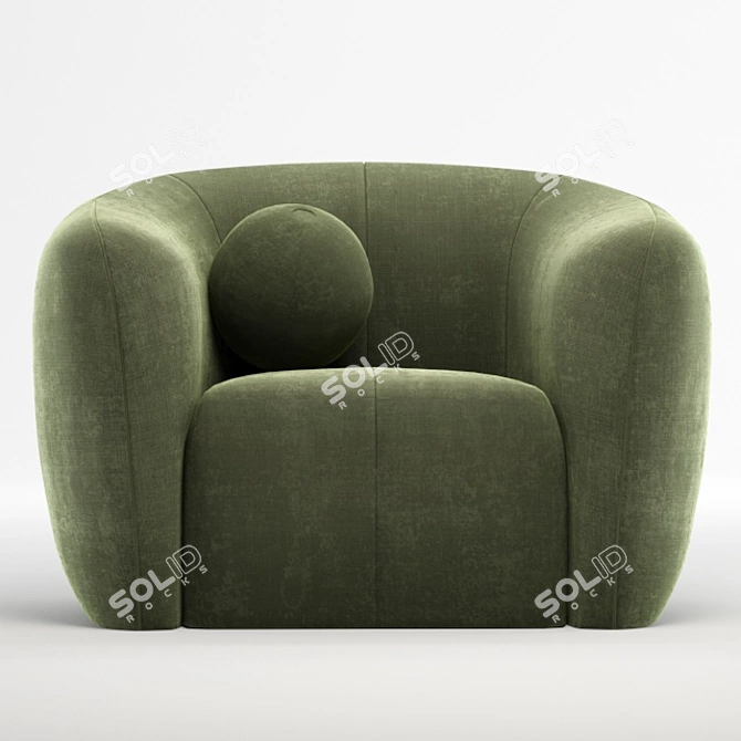 Elegant B&B Italia Armchair: Timeless Comfort 3D model image 2