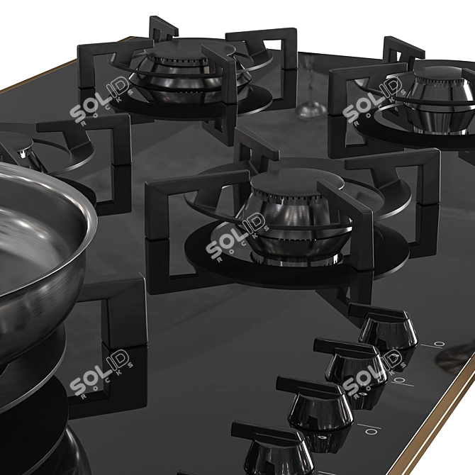 Stylish Smeg Hob with 900*510mm Dimensions 3D model image 3