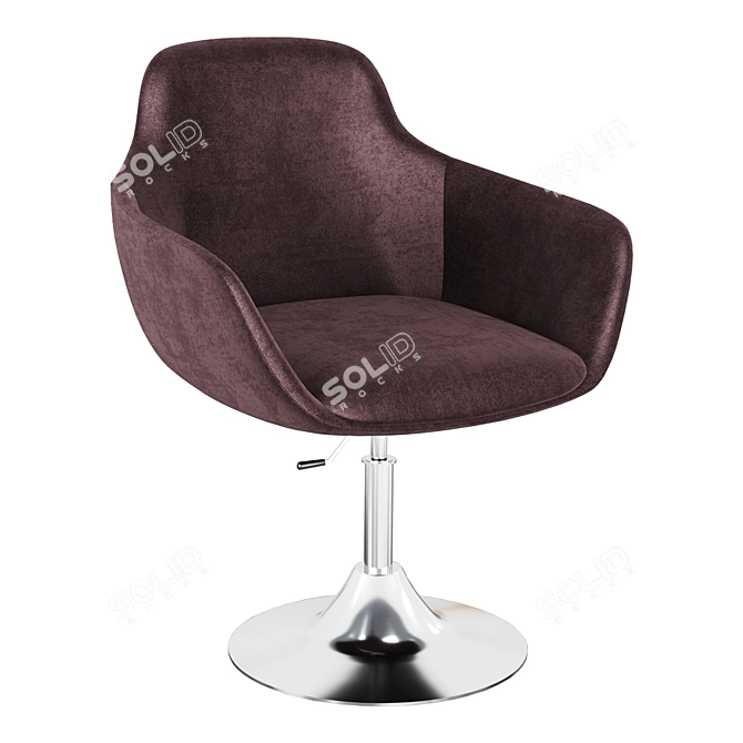 Sleek Macchiato Armchair 3D model image 4