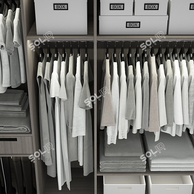 White Wardrobe Essentials 3D model image 3