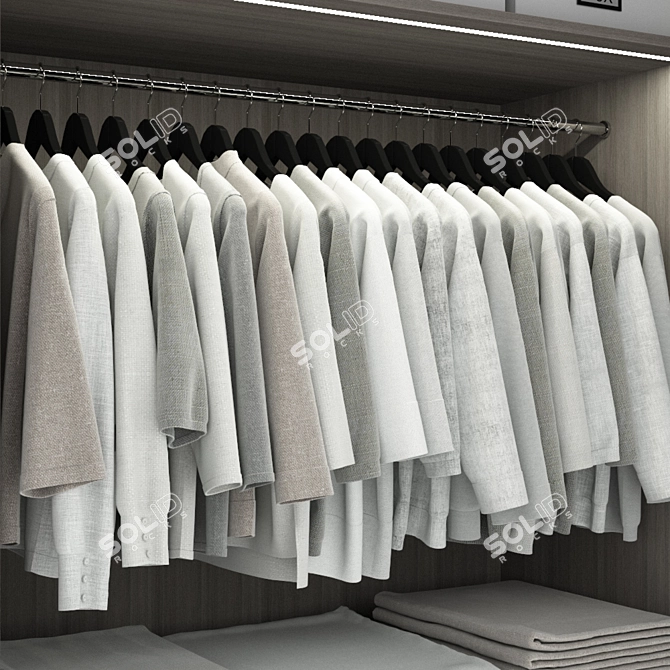 White Wardrobe Essentials 3D model image 4