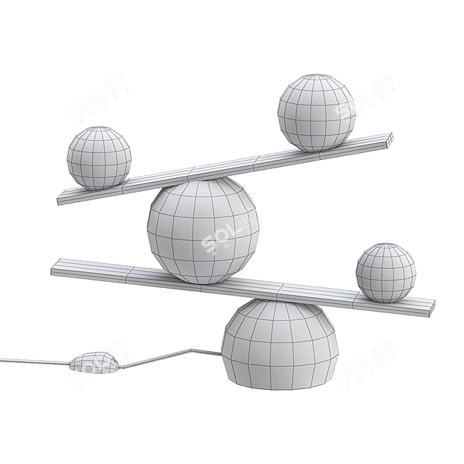 Balance Lamp: The Perfect Desk Lighting 3D model image 2