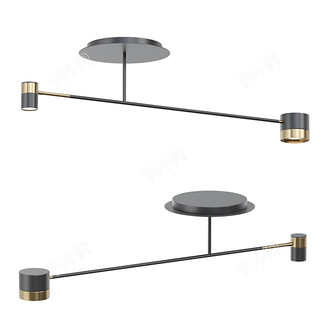 Bitten Ceiling Lamp: Modern Elegance 3D model image 1