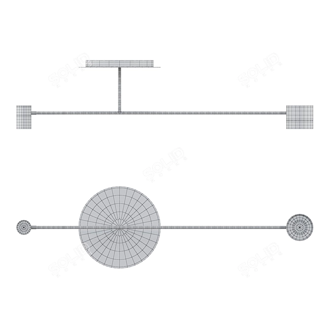 Bitten Ceiling Lamp: Modern Elegance 3D model image 3