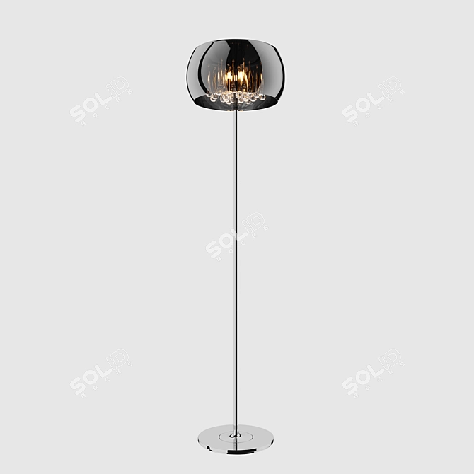 Crystal Chrome Floor Lamp: Modern Elegance 3D model image 3
