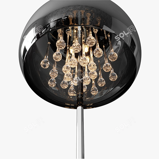 Crystal Chrome Floor Lamp: Modern Elegance 3D model image 10