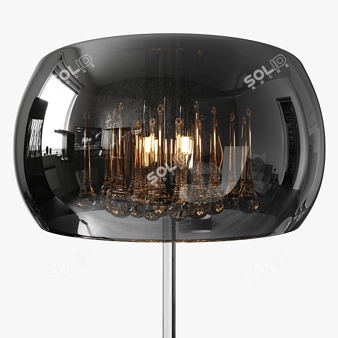 Crystal Chrome Floor Lamp: Modern Elegance 3D model image 12