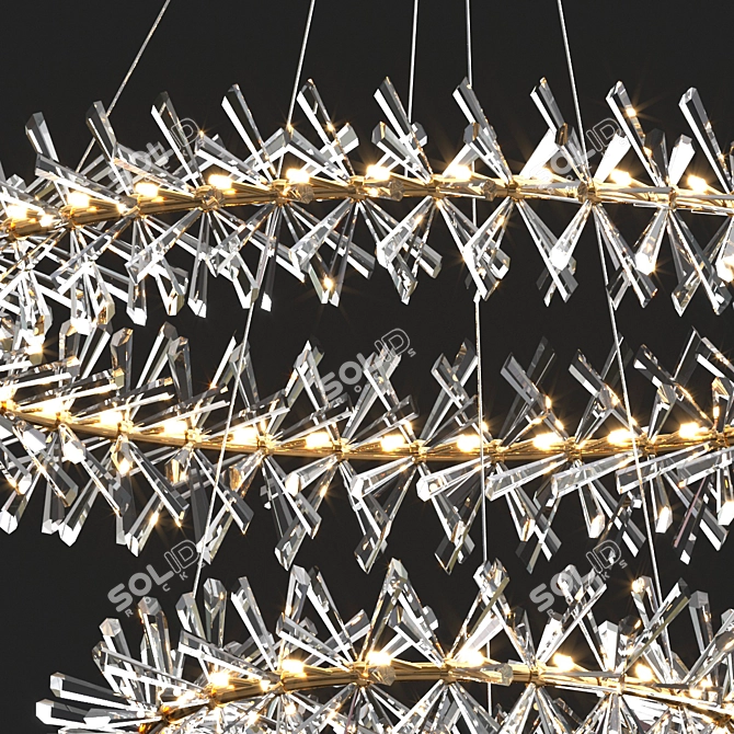 Elegant Marianna Chandelier, 100cm Diameter 3D model image 2