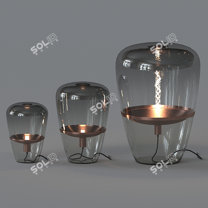 Zisiz Floor Lamp Trio Bundle - Modern Designs 3D model image 2