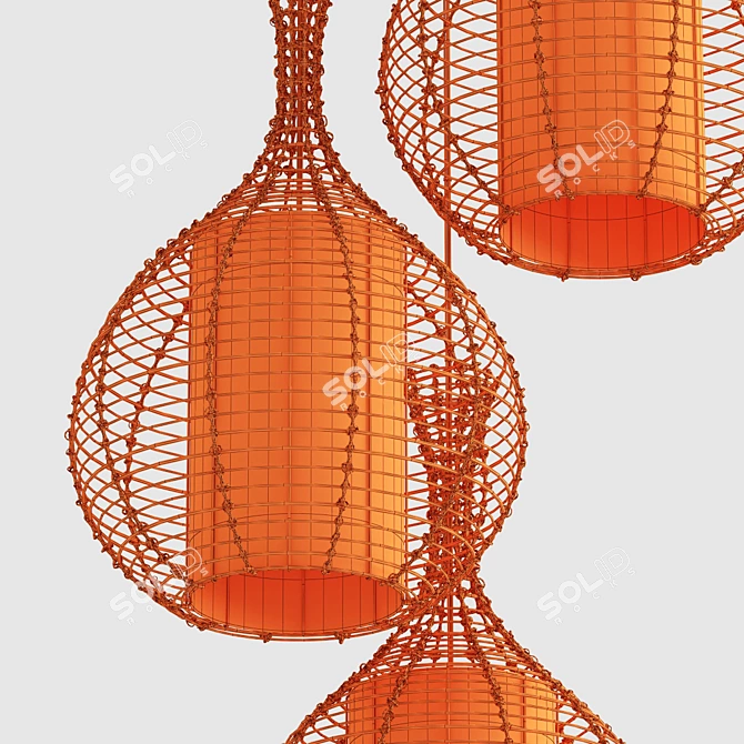 Rattan Branch Jug Lamp 3D model image 7