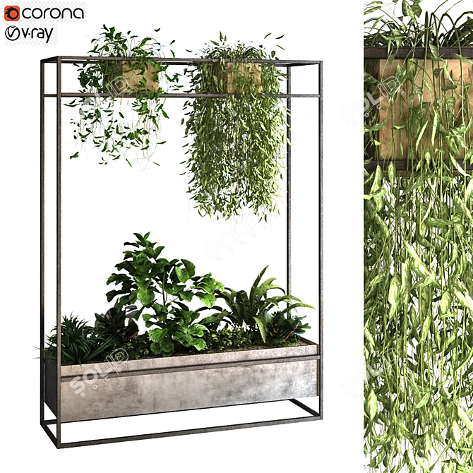 Botanical Bliss: 17-Piece Plant Set 3D model image 1