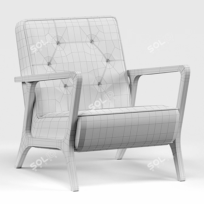 Elegant Eloise Accent Chair 3D model image 5