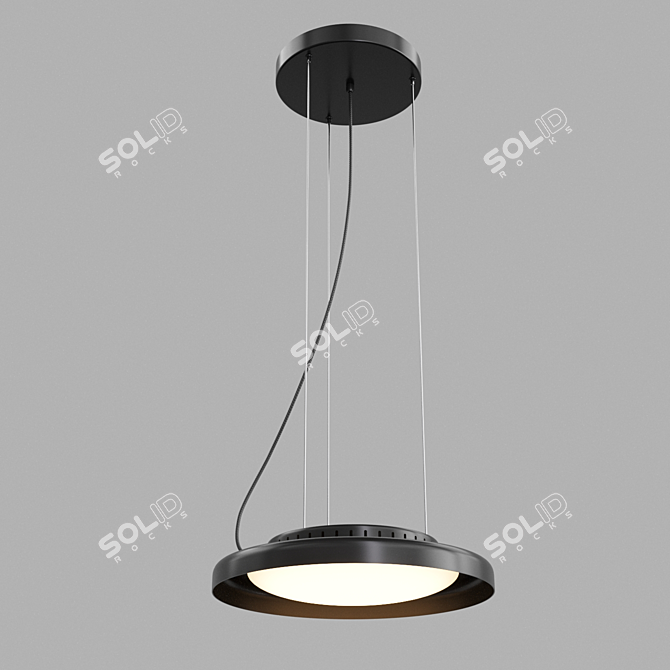 Elegant DOLME LED Pendant- A Modern Delight 3D model image 2