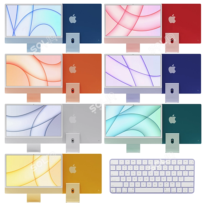 Apple iMac 24 2021: Monoblock Computer Paradise 3D model image 6