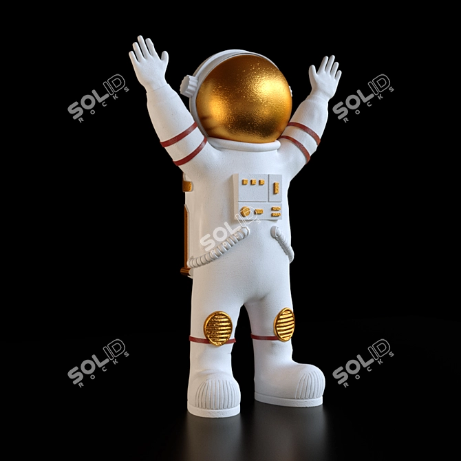 Cosmic Astronaut Figurine 3D model image 2