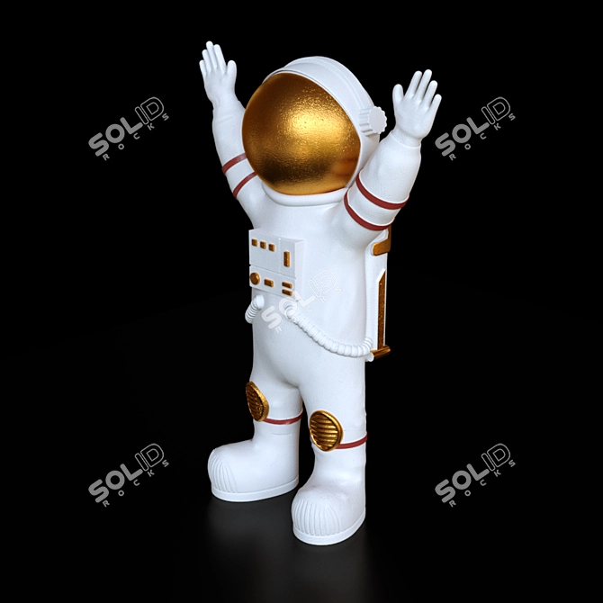 Cosmic Astronaut Figurine 3D model image 3