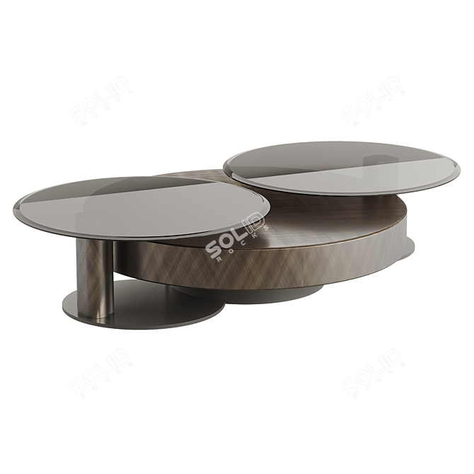 Cattelan Arena 2021 Double Bond Coffee Table 3D model image 4