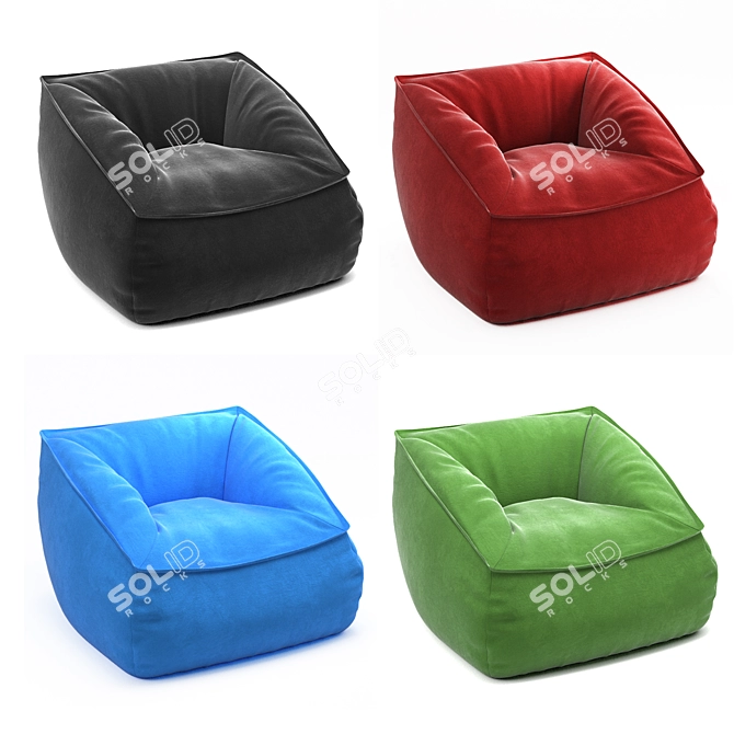 Cozy Vegan Caramel Lounger 3D model image 3