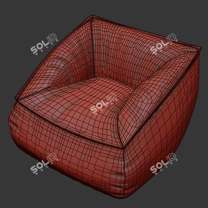 Cozy Vegan Caramel Lounger 3D model image 9