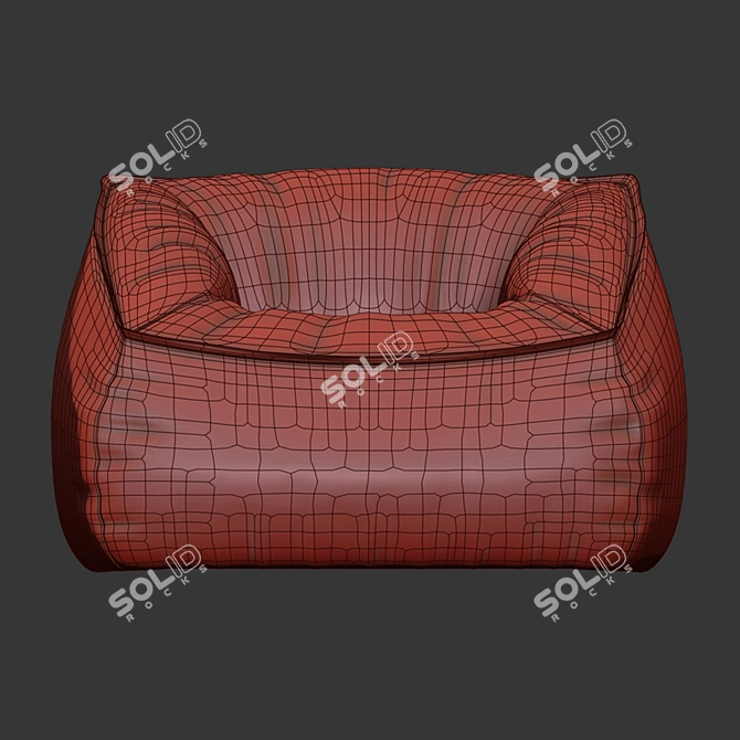 Cozy Vegan Caramel Lounger 3D model image 10