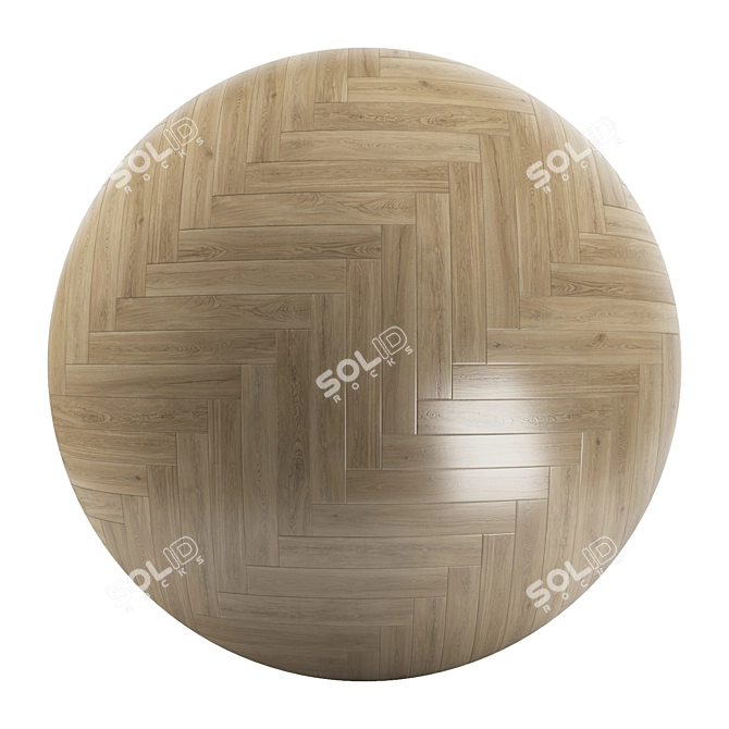 Premium Parquet Collection: 2 Patterns, 12 Planks 3D model image 2