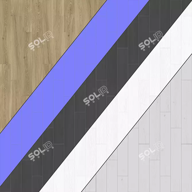 Premium Parquet Collection: 2 Patterns, 12 Planks 3D model image 3