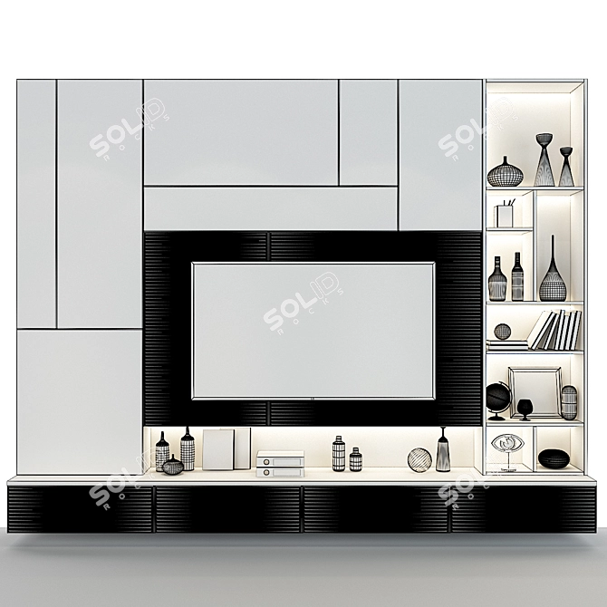 Elegant Storage Solution 3D model image 2