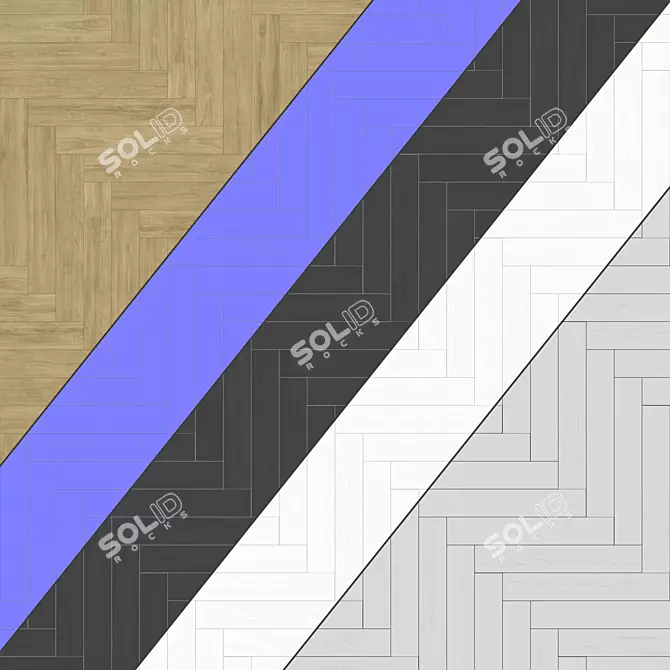 Versatile Parquet Designs: Standard & Herringbone 3D model image 4